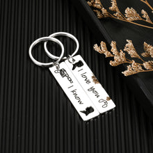 Load image into Gallery viewer, 2PCS I Love You Gifts for Him Her Boyfriend Girlfriend Couple Gifts for Husband Wife Fiance Fiancee Anniversary Valentines Day Birthday Christmas Wedding Engagement Jewelry for Women Men Keychain
