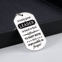 Load image into Gallery viewer, Boss Gift Great Leader Keychain for Men Women Boss Day Appreciation Thank You Gift for Leader Boss Supervisor Mentor Manager Boss Lady Retirement Leaving Office Gift for Coworker Colleague BFF Partner
