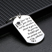Load image into Gallery viewer, Graduation Gifts Keychain for Her Him Women Men Daughter Son Classmate Students Graduated from Middle High College Nursing Medical Law School Birthday Grad Gifts from Mom Dad Teacher Professor
