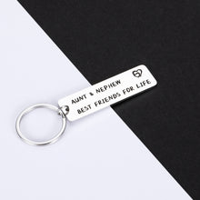 Load image into Gallery viewer, Aunt Gifts Keychains from Nephew Christmas Birthday Anut&amp;Uncle’s Day Thanksgiving Keychain Gift for Brother&#39;s Son Sister&#39;s Son Uncle’s Wife Aunt Nephew Best Friends for Life Jewelry Present
