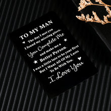 Load image into Gallery viewer, Christmas Valentines Day Gifts for Boyfriend Fiance Lover Anniversary Giftt for Man Husband Bridegroom Couple Birthday Graduation Wedding Engagement Relationship Miss Wallet Insert Card Gifts for Men

