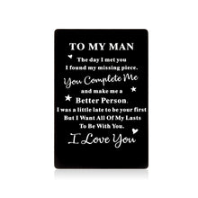 Load image into Gallery viewer, Christmas Valentines Day Gifts for Boyfriend Fiance Lover Anniversary Giftt for Man Husband Bridegroom Couple Birthday Graduation Wedding Engagement Relationship Miss Wallet Insert Card Gifts for Men
