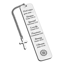 Load image into Gallery viewer, Stocking Stuffers for Women Christian Gifts for Women Inspirational Bible Verse Bookmark for Book Lovers Religious Gifts Pastor Appreciation Gifts Spiritual Gifts for Women Baptism Gift for Girls
