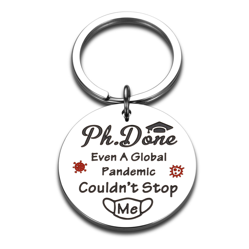 PHD Graduation Gift for Him Her Students, Funny Doctorates Degree Gift Grad Keychain for Men Women Kids Seniors Friends Gifts for Doctor of Philosophy Biology Education Medicine Juris Administration