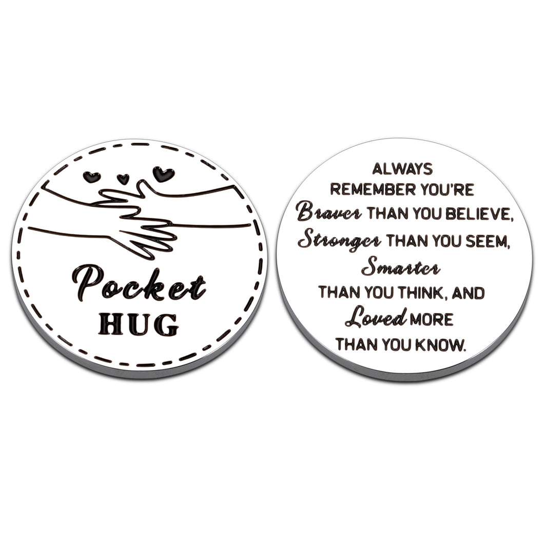 Inspirational Appreciation Gifts for Him Her Christmas Birthday Anniversary Valentines Gift for Kids Teens Lover Pocket Hug Token Leaving Retirement Going Away Gifts for Friends BFF Office Male Female