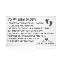 Load image into Gallery viewer, Fathers Day Giftt for New Dad First Time Daddy To Be, Pregnancy Baby Announcement Birthday Valentines Day Gift Wallet Insert Card for Men Husband Boyfriend First Time Father Soon To Be Dad New Papa

