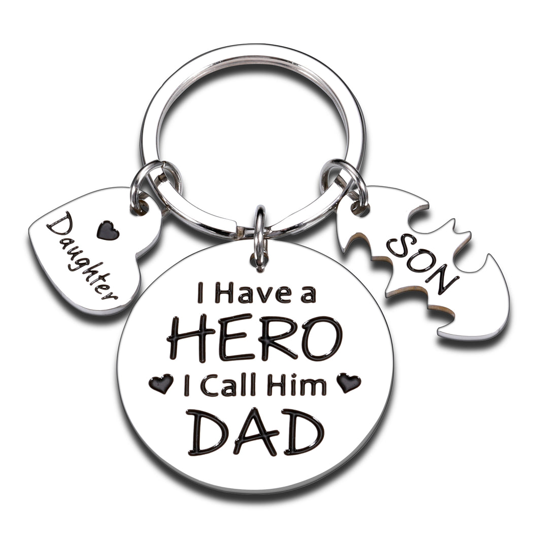 Fathers Day Dad Gift from Son Daughter, Dad Birthday Gift from Kids Best Dad Keychain for Daddy Father Stepdad New Dad to Be Anniversary Valentine Christmas Gift for Him Papa Dad in Law Father in Law