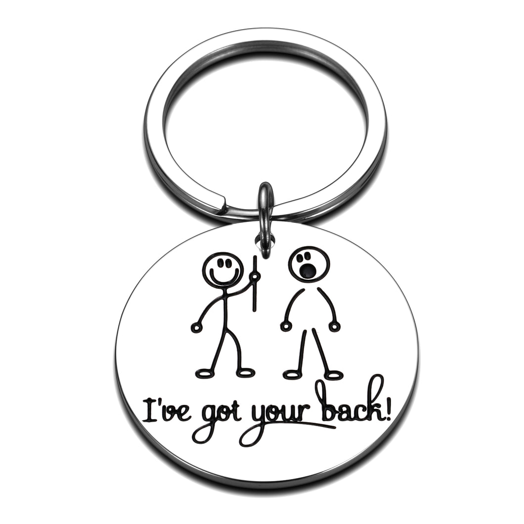 Funny Best Friend Keychain Gifts for Friends BFF Besties Companion I’ve Got Your Back Gift for Son Daughter Brother Sister Birthday Christmas Graduation Jewelry for Women Men Friendship Presents