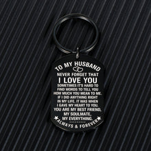 Load image into Gallery viewer, I Love You Gifts for Him Boyfriend Husband for Girlfriend Wife to My Man Valentines Day Birthday Keychain Gift for Hubby Groom Fiance Couple Anniversary Wedding Engagement Jewelry Key Chains
