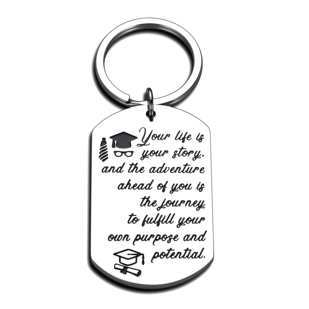 Graduation Gifts Keychain for Her Him Women Men Daughter Son Classmate Students Graduated from Middle High College Nursing Medical Law School Birthday Grad Gifts from Mom Dad Teacher Professor
