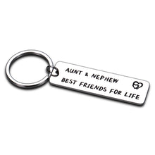 Load image into Gallery viewer, Aunt Gifts Keychains from Nephew Christmas Birthday Anut&amp;Uncle’s Day Thanksgiving Keychain Gift for Brother&#39;s Son Sister&#39;s Son Uncle’s Wife Aunt Nephew Best Friends for Life Jewelry Present
