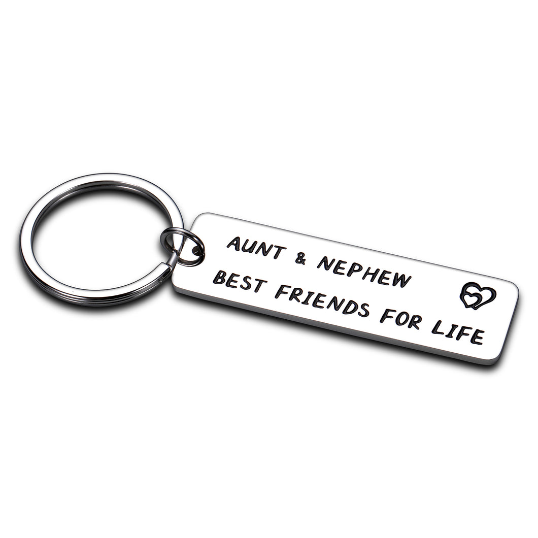 Aunt Gifts Keychains from Nephew Christmas Birthday Anut&Uncle’s Day Thanksgiving Keychain Gift for Brother's Son Sister's Son Uncle’s Wife Aunt Nephew Best Friends for Life Jewelry Present
