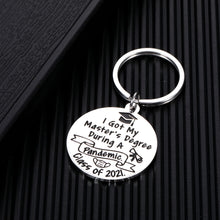 Load image into Gallery viewer, Class of 2021 Keychain Master Degree Graduation Gifts for Her Him Men Grad Celebration Party Souvenir Gifts for College Student Classmate Friend Son Daughter from Teacher Professor Senior Mom Dad
