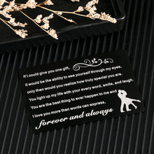 Load image into Gallery viewer, Boyfriend Gift from Girlfriend Husband Gift from Wife Anniversary Valentines Wallet Insert Card Gifts for Hubby Lover Birthday Wedding Gifts for Him Men Sweetheart Couple I Love You Forever and Always
