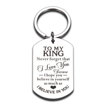 Load image into Gallery viewer, Christmas Anniversary Valentines Day Gifts for Boyfriend Husband to My King Birthday Gifts for Him Boy Male Wedding Jewelry for Men Groom Fiance I Love You Gifts for Lover Sweetheart Soulmate Couple

