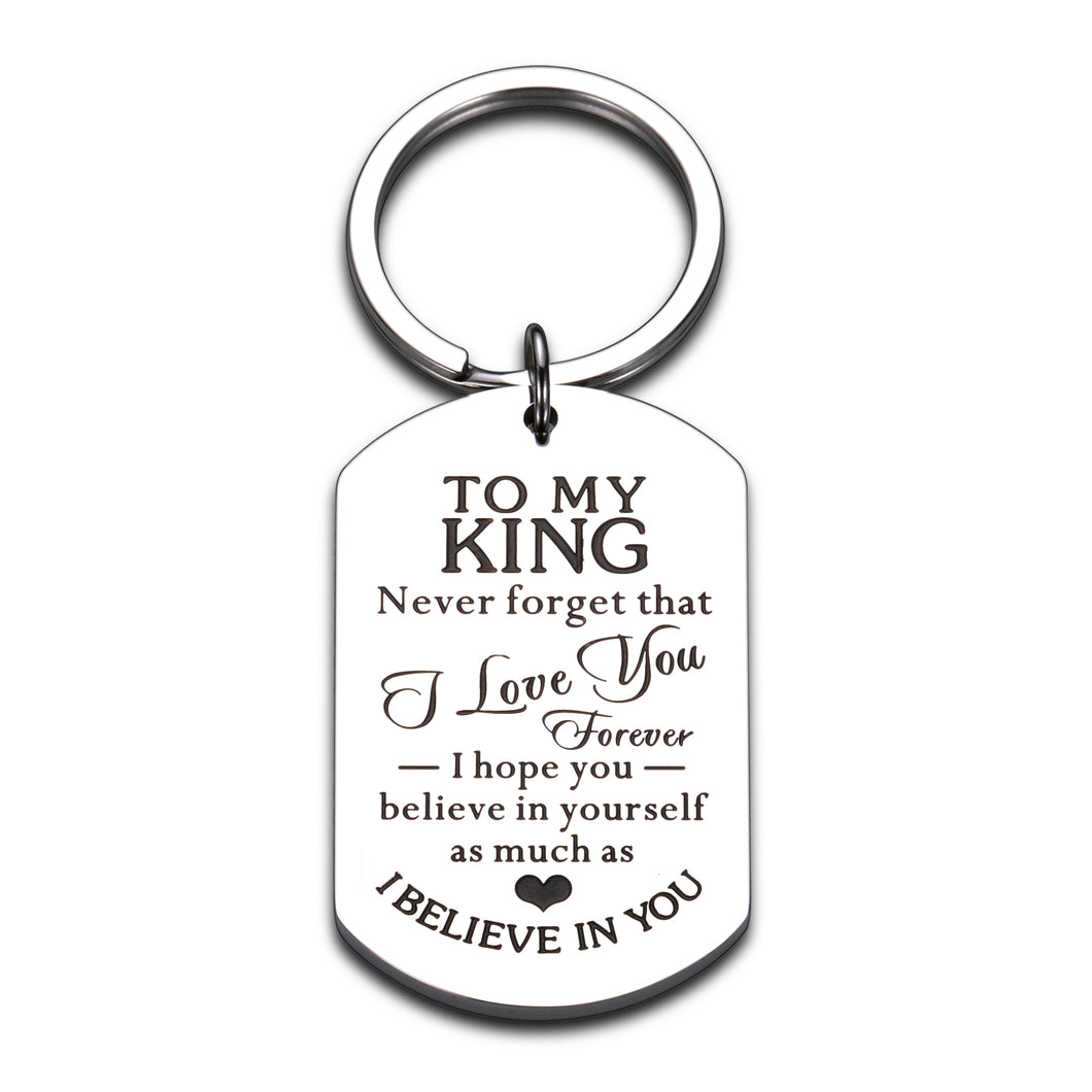 Christmas Anniversary Valentines Day Gifts for Boyfriend Husband to My King Birthday Gifts for Him Boy Male Wedding Jewelry for Men Groom Fiance I Love You Gifts for Lover Sweetheart Soulmate Couple