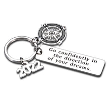 Load image into Gallery viewer, Class of 2022 Inspirational Graduation Gift for Him, College High School Graduation Gift for Him, Congratulations Gift Seniors Graduating Nursing Students Master Doctor PHD Grad Keychain for Men Women
