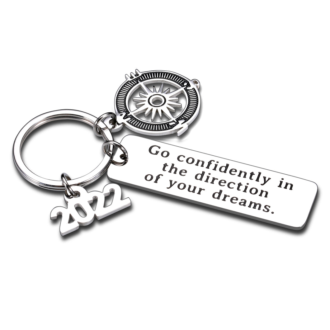 Class of 2022 Inspirational Graduation Gift for Him, College High School Graduation Gift for Him, Congratulations Gift Seniors Graduating Nursing Students Master Doctor PHD Grad Keychain for Men Women