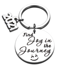 Load image into Gallery viewer, Funny Camper Accessories Gifts Keychain for Travel Trailers Rv Campers Women Men Friends Retirement Boss Coworker Christmas Birthday Graduation Wedding Jewelry Find Joy in The Journey Camping Trailer
