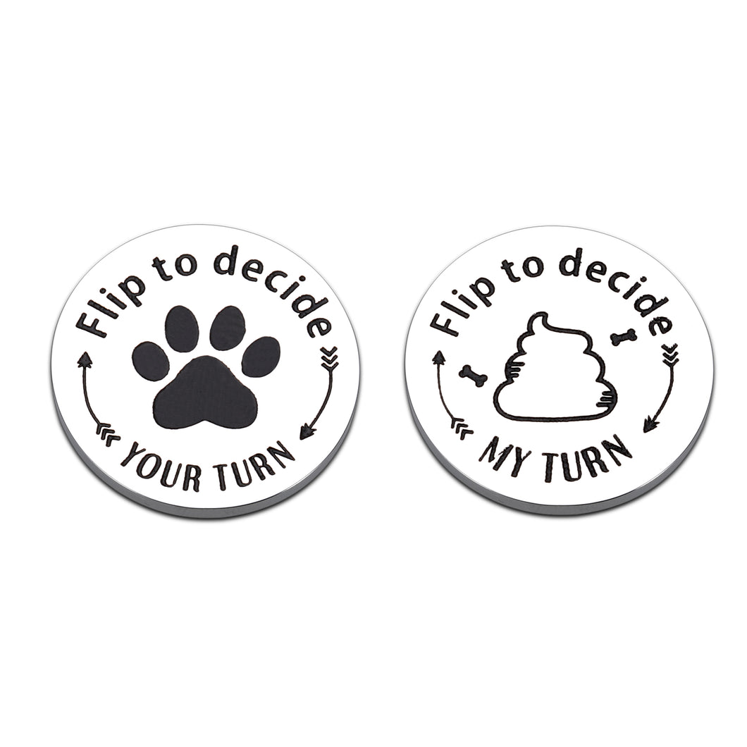 Pet Owner Gifts for Women Men Dog Cat Lovers Gift for Dog Cat Mom Dad Decision Coin for Pet New Parents Friends Double-Sided Pocket Token Gift for Him Her on Puppy Day Birthday Anniversary Christmas