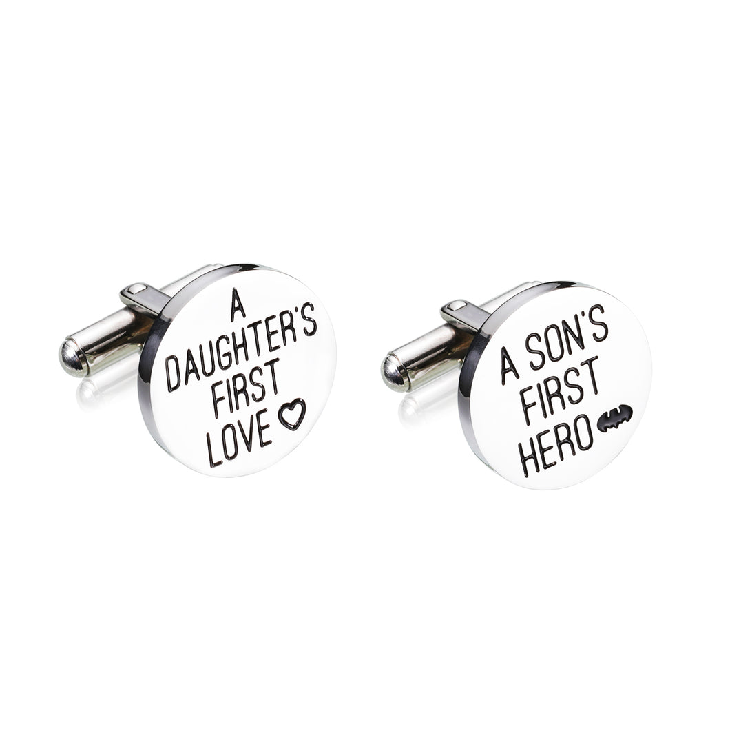 Fathers Day Gift for Dad from Daughter Son, Wedding Cufflinks Father of the Bride Gifts from Bride Groom, Birthday Anniversary Valentines Day Gifts for Men Daddy Father Papa Stepdad Husband Grandpa