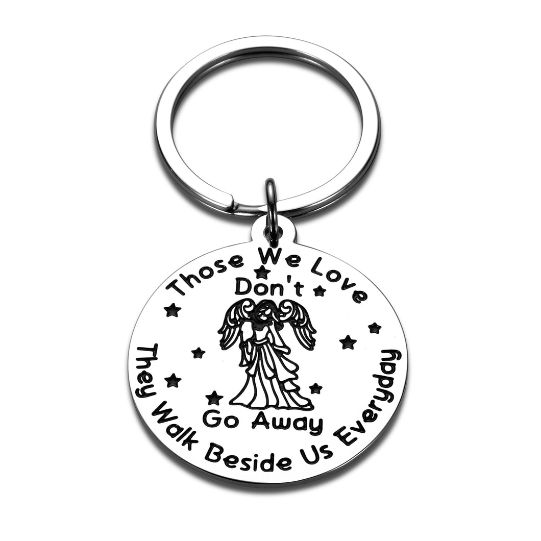 Sympathy Gifts Memorial Keychains for Loss of Grandma Grandpa Mom Dad Family Member Remembrance Memory Gift for Lost of Family’s Friends Bereavement Keychain Those We Love Don’t Go Away Jewelry