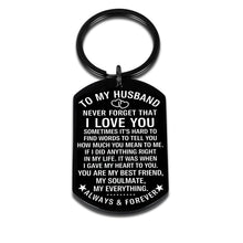 Load image into Gallery viewer, I Love You Gifts for Him Boyfriend Husband for Girlfriend Wife to My Man Valentines Day Birthday Keychain Gift for Hubby Groom Fiance Couple Anniversary Wedding Engagement Jewelry Key Chains
