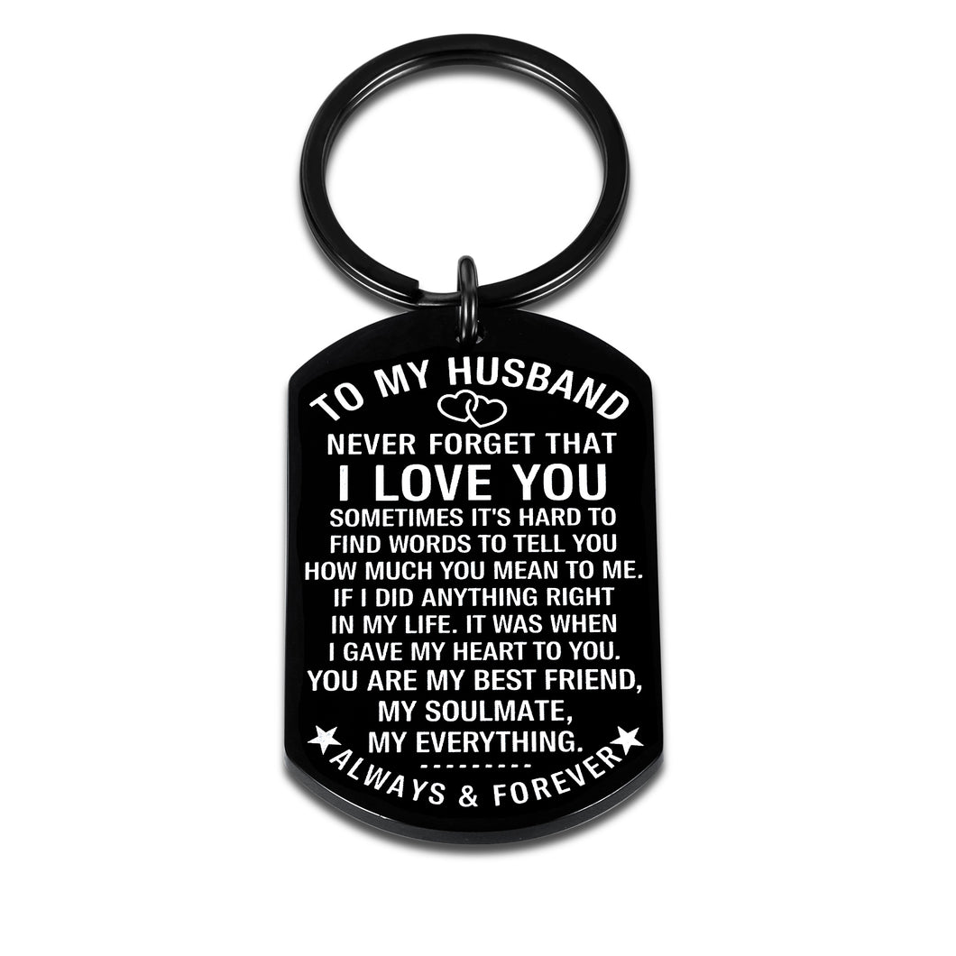 I Love You Gifts for Him Boyfriend Husband for Girlfriend Wife to My Man Valentines Day Birthday Keychain Gift for Hubby Groom Fiance Couple Anniversary Wedding Engagement Jewelry Key Chains